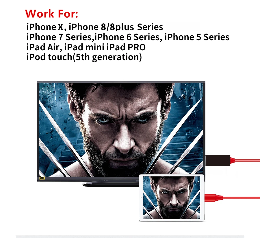 Для Lightning 8pin к HDMI HDTV 1080P Кабели аудио адаптер кабеля конвертера для игры видео