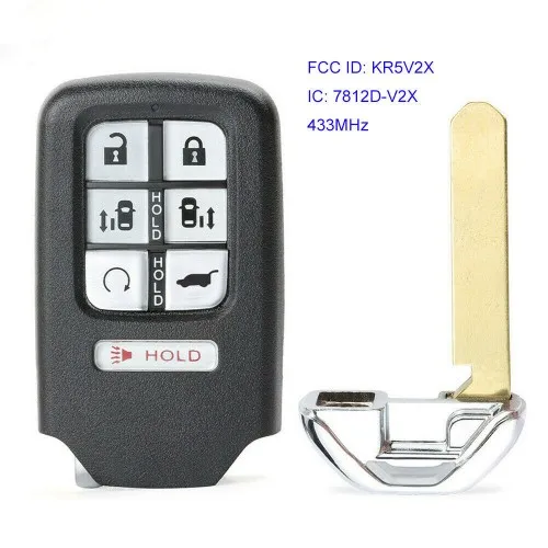 KEYECU дистанционный автомобильный брелок 433 МГц для Honda Odyssey FCC ID KR5V2X 72147-THR-A31