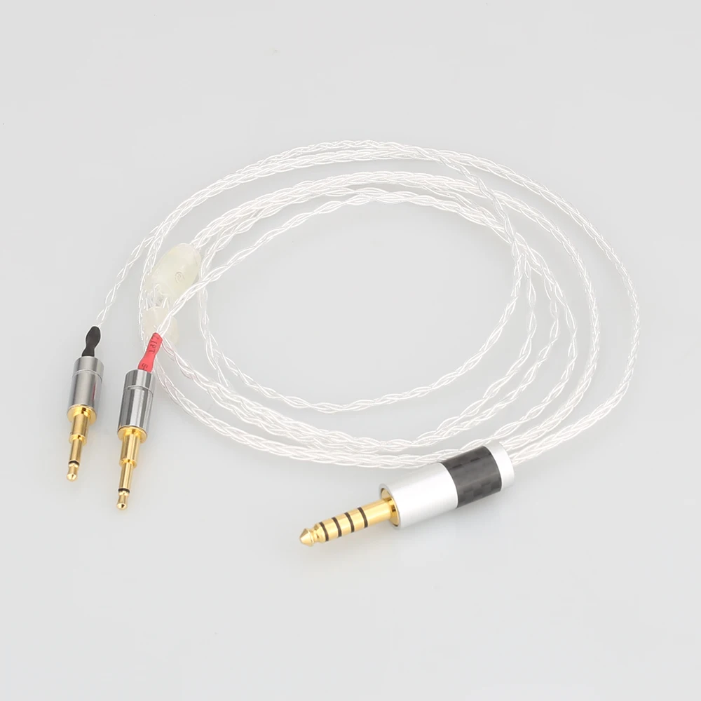 Free shipping 4 4mm 8core Silver Plated Headphone Upgrade Cable for HE1000 HE400S HE560 Oppo PM 1 PM 2
