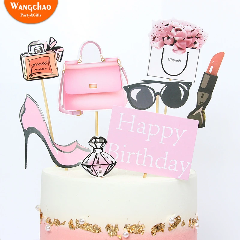 Perfume High Heeled Fashion Girl Cake Topper Cake Decoration Single Lady Happy Birthday Cake Topper Forever 21 Party Supplies Cake Decorating Supplies Aliexpress