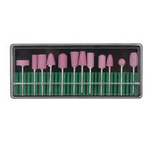 12 шт./компл. Высокая точность профессиональный керамический дизайн ногтей Полировка Шлифовальная головка инструменты керамическое сверло для маникюра педикюра