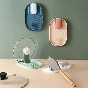 

Spatula Ladle Shelf Spoon Rest Pot Lid Holder Rack Cover Strainer Pad Multifunction Stand Containers Kitchen Tool Cocina Home
