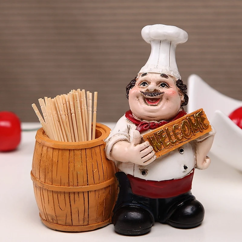 Decoration Toothpick Holder Restaurant Decoration Home Decoration Chef Toothpick Holder Business Card Holder - Цвет: chef