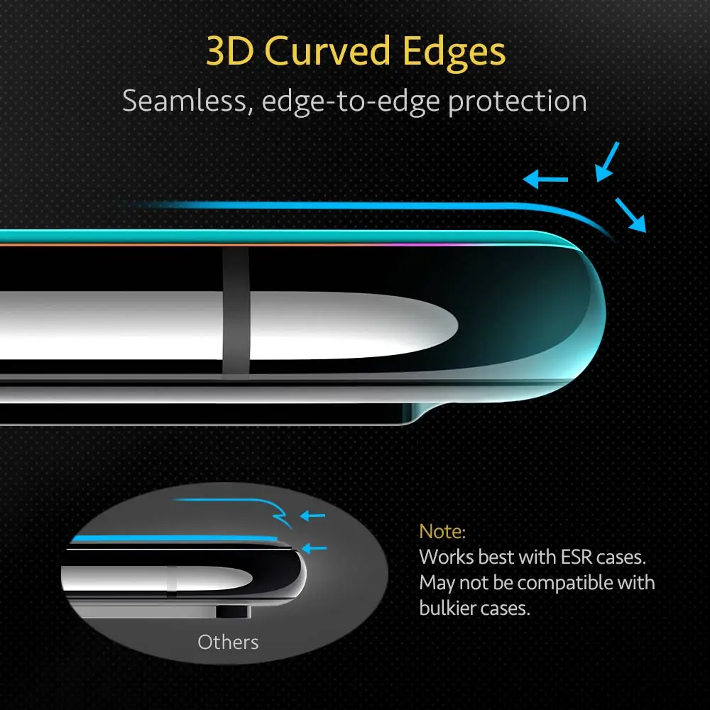 ESR для iPhone 12 Pro защита экрана закаленное стекло mini 12pro Max 11 X XR XS 3D полное покрытие