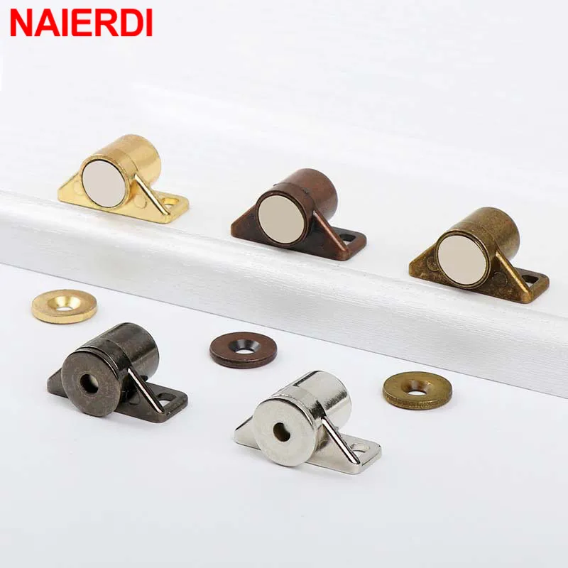 Magnetic Cabinet Catches NAIERDI Magnet Cabinet Door Catch Magnetic Furniture Door Stopper Strong Powerful Neodymium Magnets Latch Cabinet Catches
