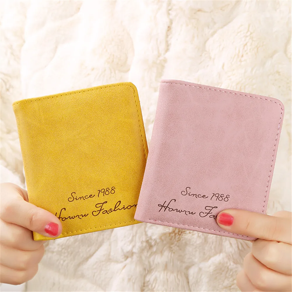 

Fashion Women Casual wallet Female Cards Holders Students Small Wallets MultiFunction Change ID Card Purses 2019 New