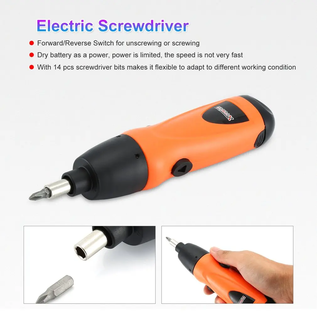 X-power 6V Беспроводная электрическая отвертка Набор бит мини беспроводной шуруповерт дрель электроинструменты вперед/назад переключатель