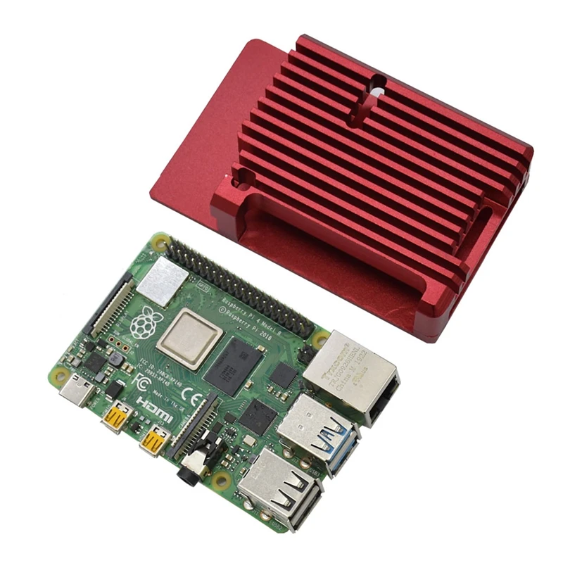 Для Raspberry Pi 4 Модель B 4 Гб ОЗУ Поддержка 2,4/5,0 ГГц wifi Bluetooth 5,0 с алюминиевым ЧПУ сплава защитный чехол