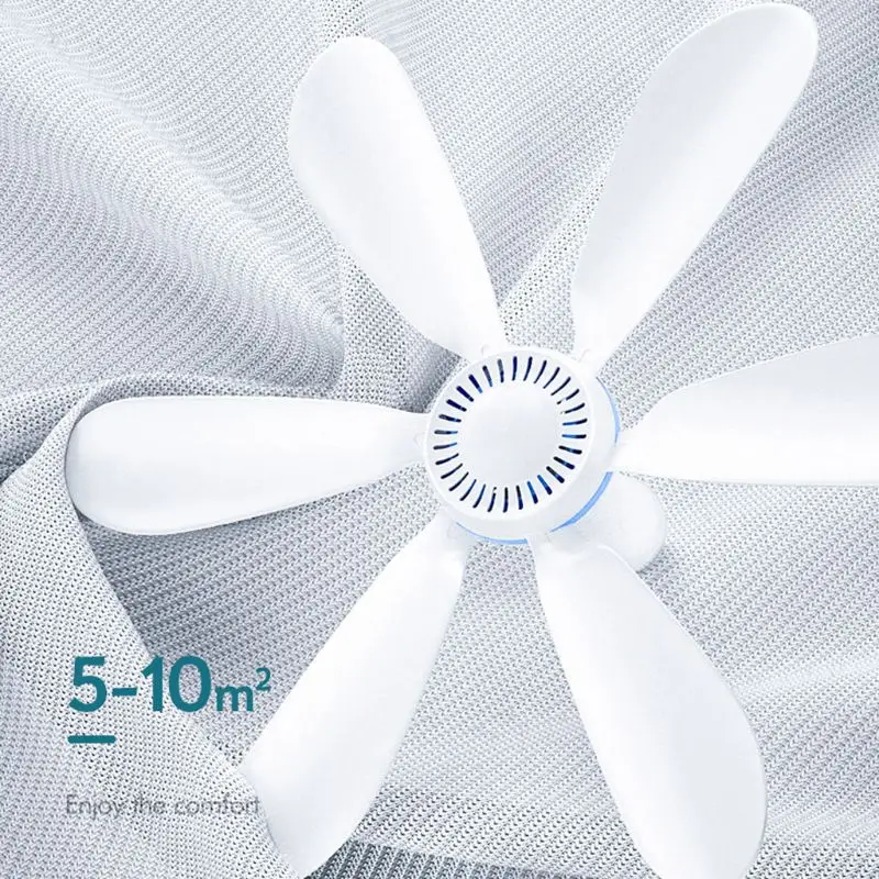 

2024 New 6 Blades 220V Silent Household Dormitory Bed Hanging Fan 7W Electric Ceiling Fan