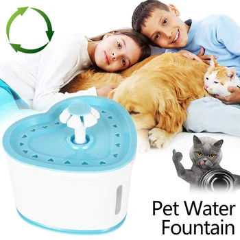 

2.4L Automatic Cat Fountain Electric Mute Drinker Feeder Bowl Pet Drinking Fountain Filtration Dispenser Powered