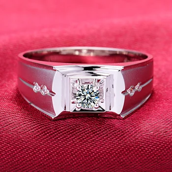 

18K Gold 0.13+0.04ct Diamond Ring for Men Fine Jewelry Wedding Engagement Bands SI/H 3EX Round Natural Diamond