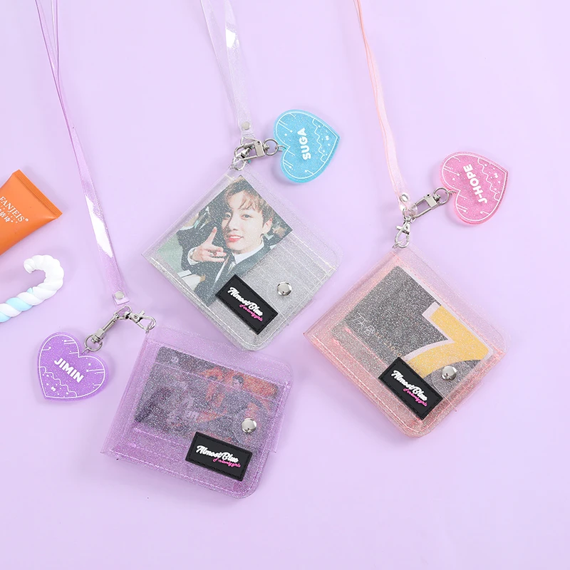 Bentoy-Glitter-Transparent-Purse-Fashion-ID-Card-Holder-Wallets-Photo-Folder-Mini-Laser-Purse-Women-Clutch