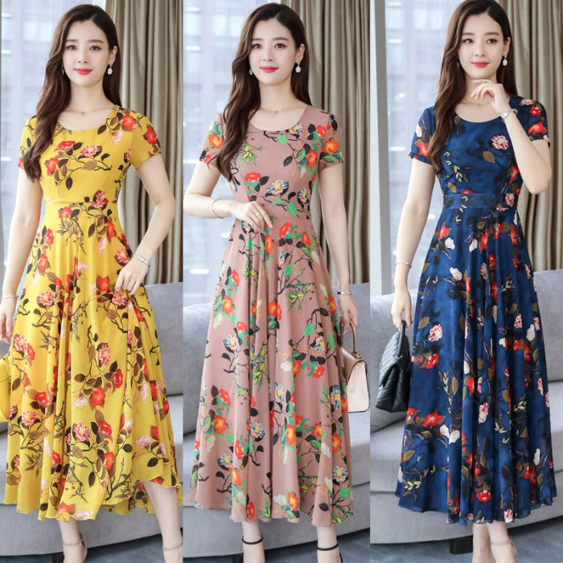 Новые модные весенние женские платья с разноцветным цветочным принтом, облегающие Женские платья с круглым вырезом и коротким рукавом, одежда для милых девушек Vestidos