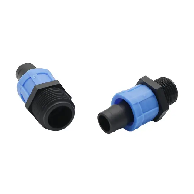 16 Mm -Es Csepegtető Szalag 1/2 "3/4" Külső Szál Egyenes Reteszelt Csatlakozók Kerti Öntöző Vízcsatlakozó Dn 17 Csőszerelvények 20Db - Image 3