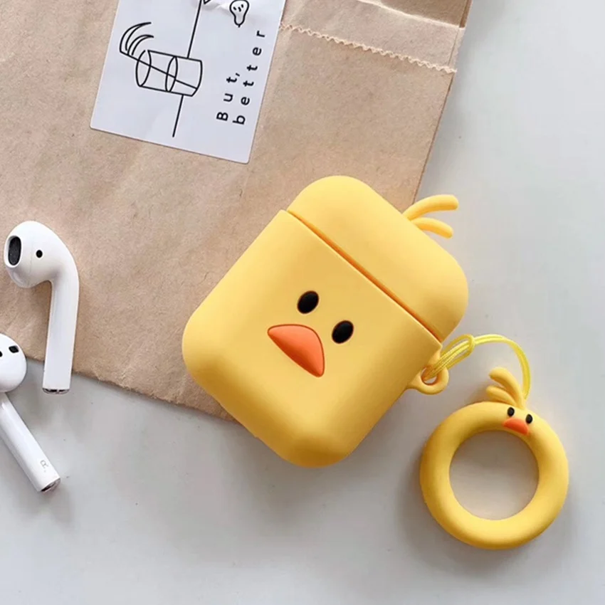 D4 Чехол для AirPods, милый мультяшный защитный чехол, беспроводной чехол для наушников Air pods 2, чехол для наушников с брелоком/кольцом, чехол - Цвет: D4