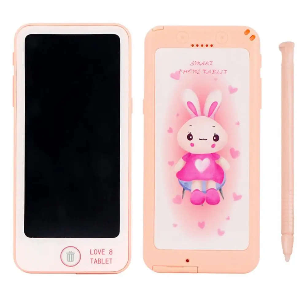 Orange 6-Inch LCD Tablet Children'S Educational Early Childhood Writing Board Creative Painted Electronic Drawing Board - Цвет: Orange