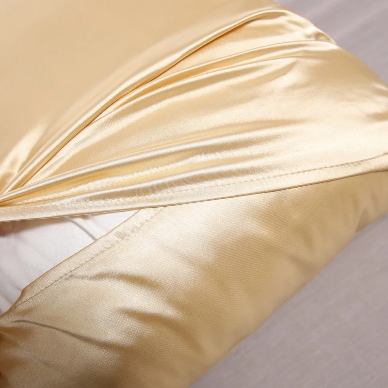 High Quality Satin Pillowcase  40x60 50x75 Pillow Cover Solid Color Cover Pillow Bedding Rayon Pillow Case 5