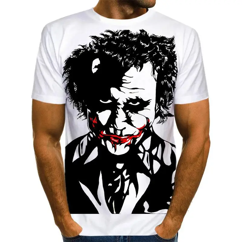 Joker 3D Printed T Shirt Men Joker Face 