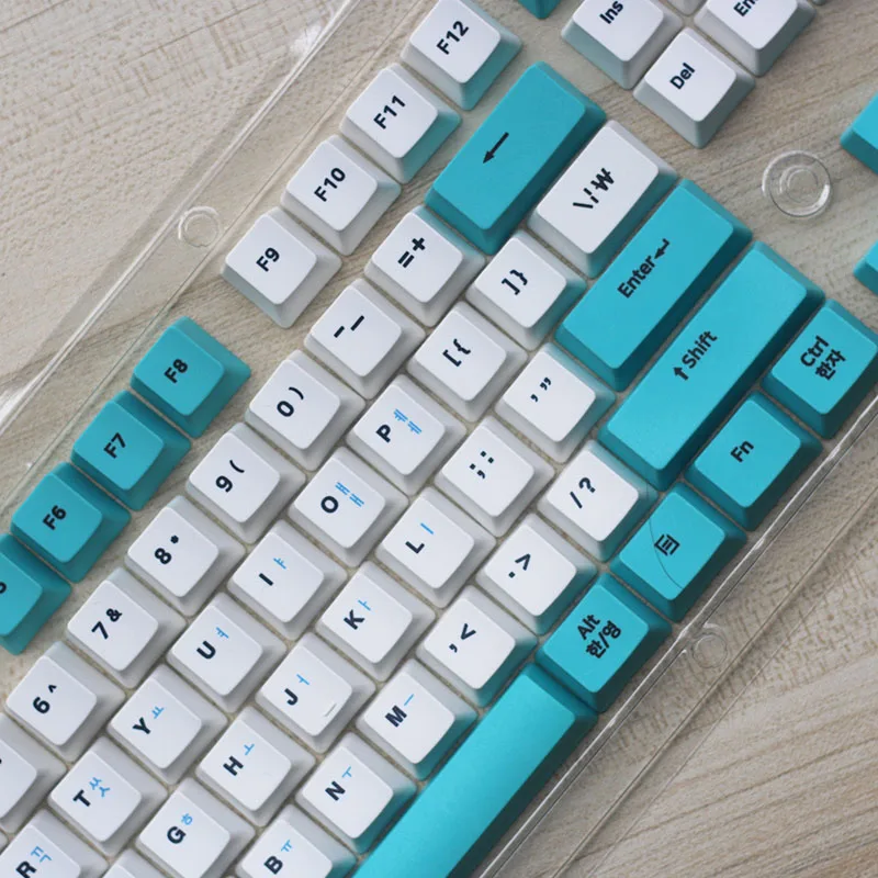 CuXiu PBT Keycap 104 клавиш Вишневый профиль брелки корейские-полупрозрачные брелки с подсветкой для механической клавиатуры