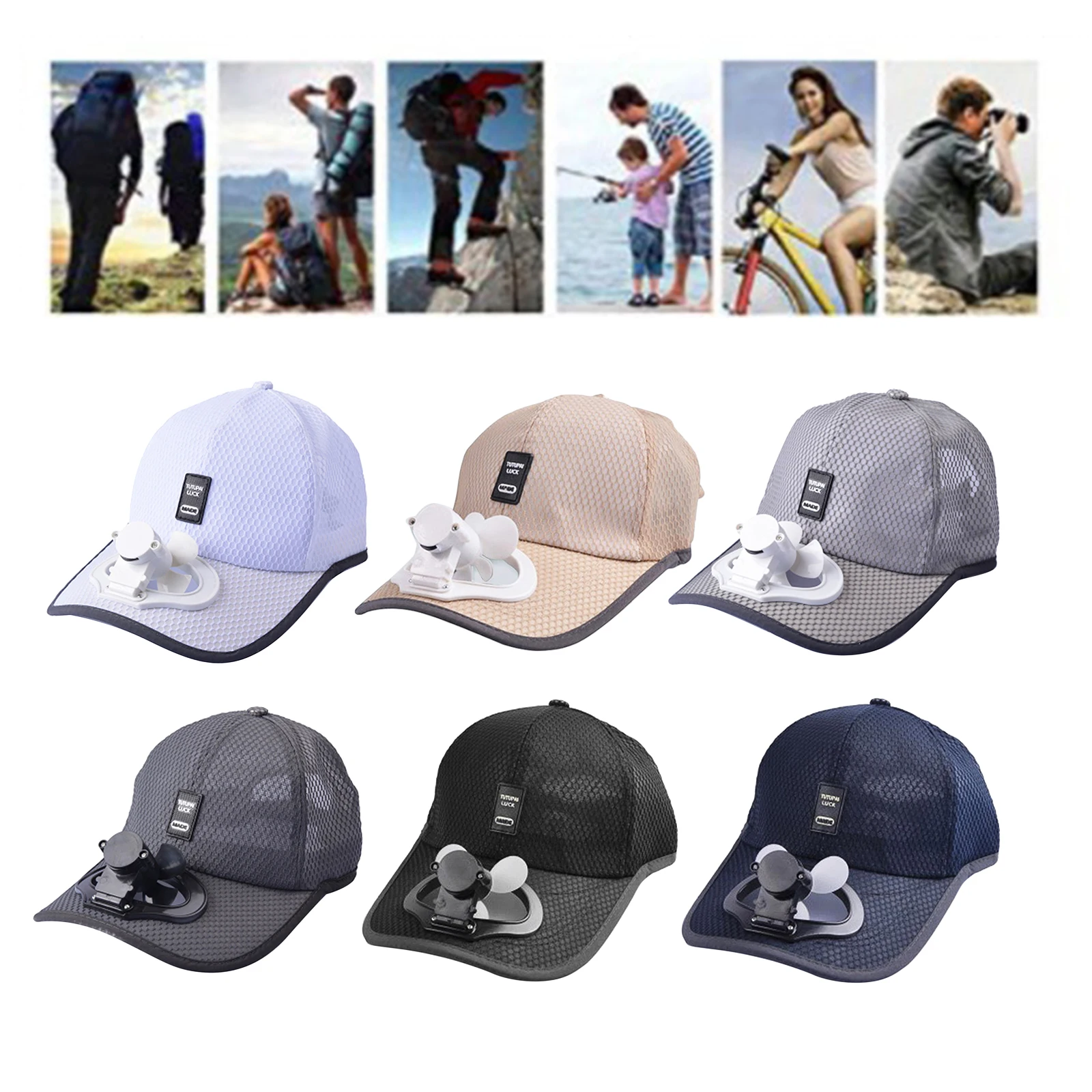 Cooling Fan Baseball Cap Sun Visor Hat Outdoor Camping Travel Caps Golf