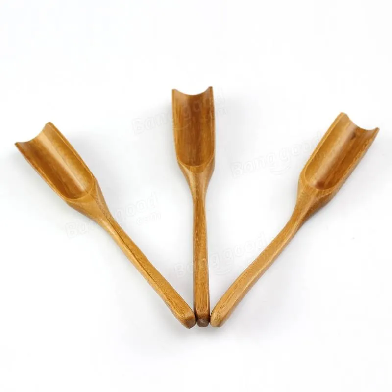 Bamboo Tea Spoon Salt Scoop Curved Teaspoon Measurement Kungfu Tea Leaves Acessories