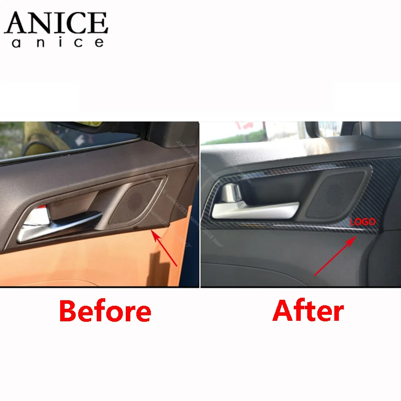 Цветная крышка из углеродного волокна для внутренней дверной ручки чаши панели