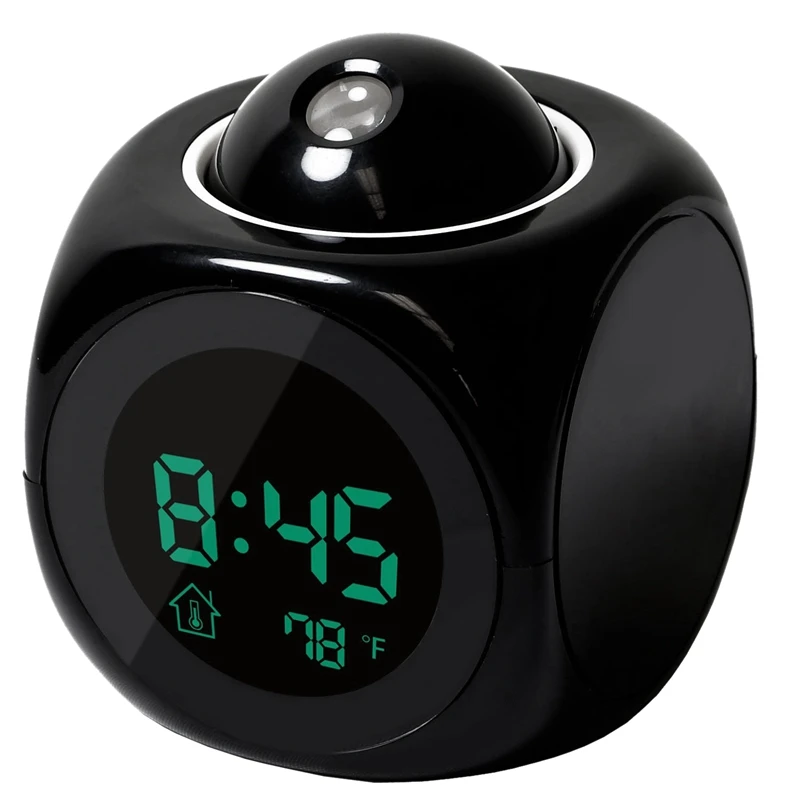 New Fashion Attention Projection Digital Weather LCD Snooze Alarm Clock Projector Color Display LED Backlight Bell Timer