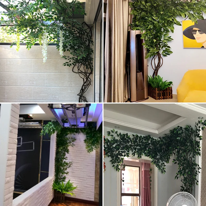 JAROWN Artificial Plant Real Touch Leaves Eucalyptus Leaves Ginkgo Leaves Maple Leaf Fake Branches Wedding DIY Decoration Home Decoration (5)