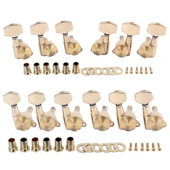 

6pcs Metal Tuning Pegs Tuners Keys Machine Heads for Banjo Parts 448C