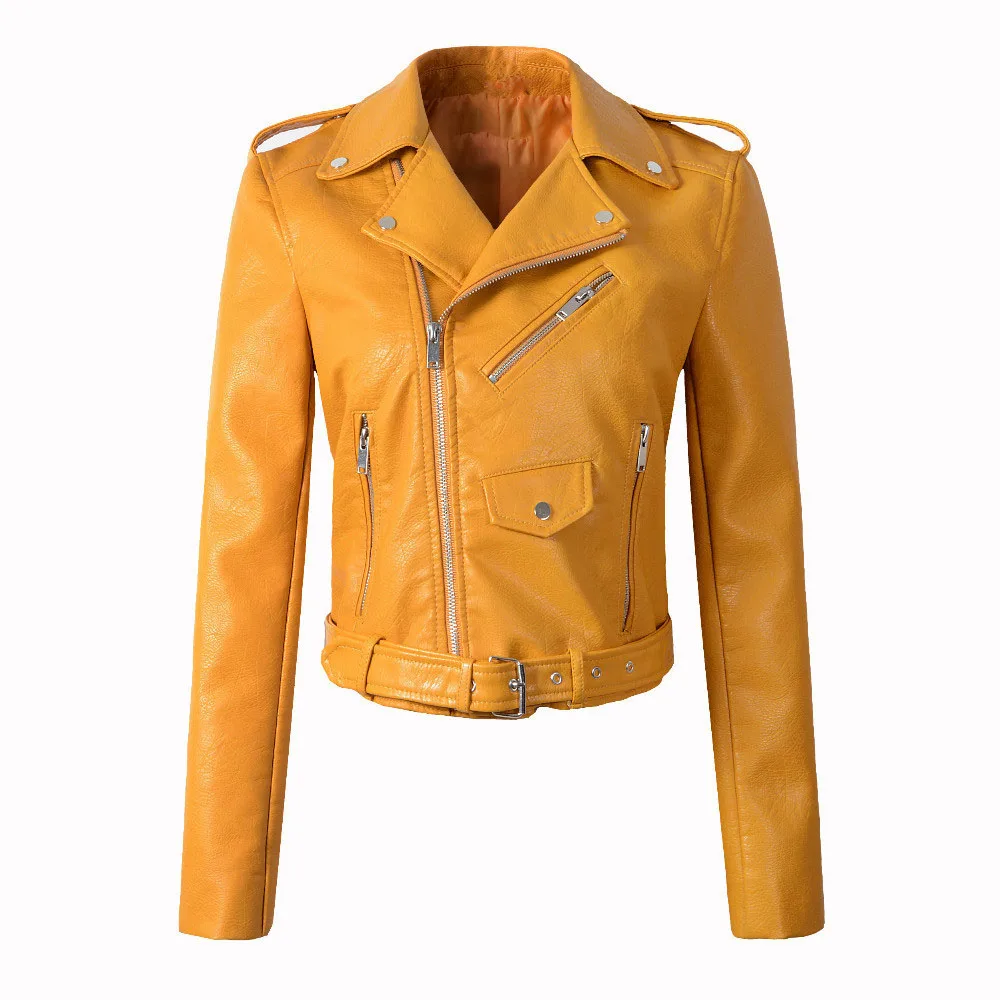 PU Jacket Women Short Film Locomotive Small Black Leather Coat Joker New Winter Leisure Female | Женская одежда