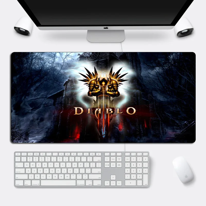 60x30 см XXL DIABLO Ⅲ большой игровой коврик для мыши геймер с запирающимся краем Резиновый Большой Коврик для мыши отаку клавиатура Коврик для ноутбука стол компьютерный коврик