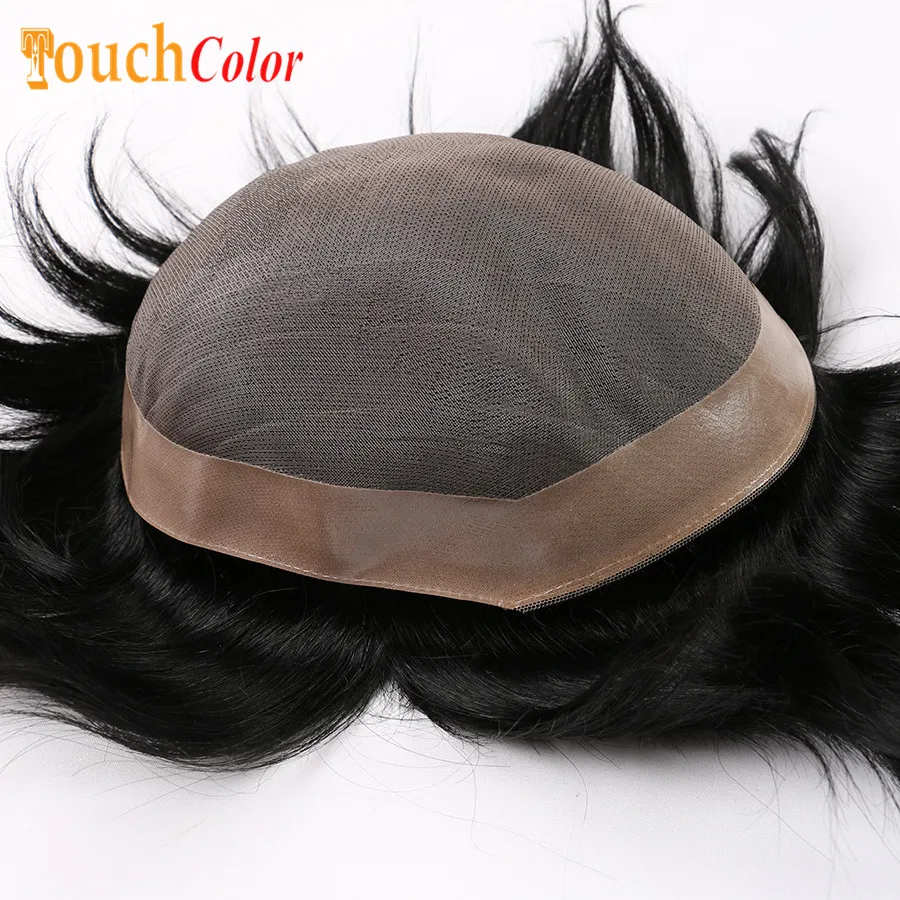 MenWigNaturalHumanHairReplacementSystemMenHairWigNaturalMale