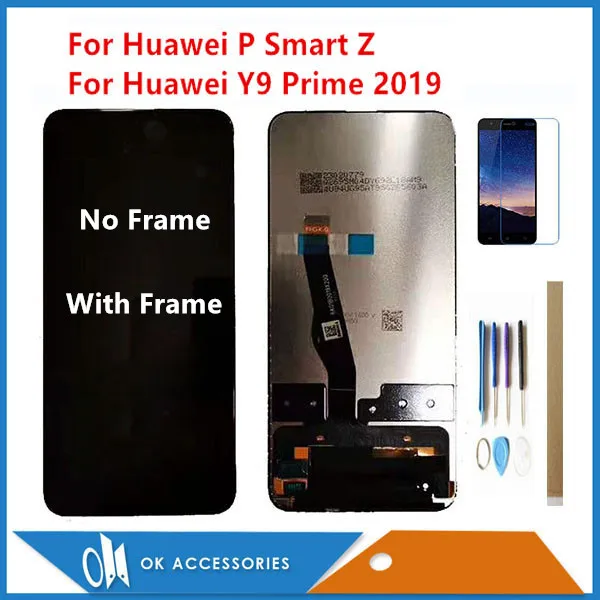 6 59 дюймовый для Y9 Prime 2019 женский Дисплей P Smart Z ЖК-дисплей с сенсорным экраном и