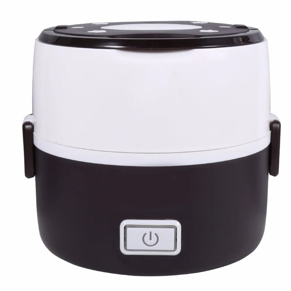 

220V 200W 2 Layers Electric Heated Lunch Box Set Multifunctional Food Warmer Mini Rice Cooker Warmer for Students Dormitory