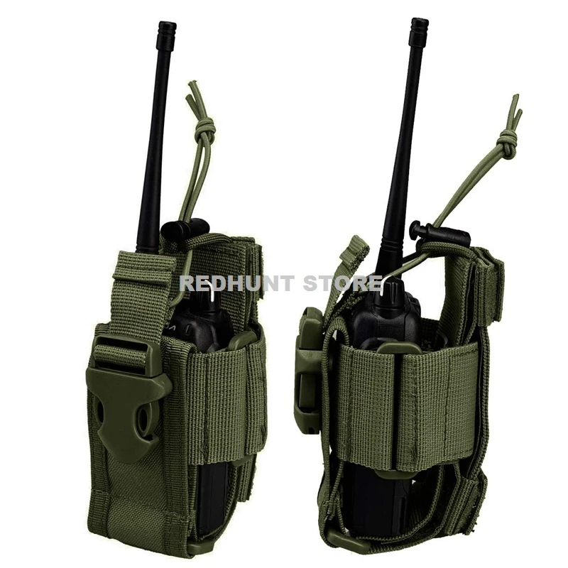 Adjustable Tactical Radio Holder Bag Molle Two Way Radio Holster Pouch Holder Nylon Duty Storage Case Walkie TalkieBag 4