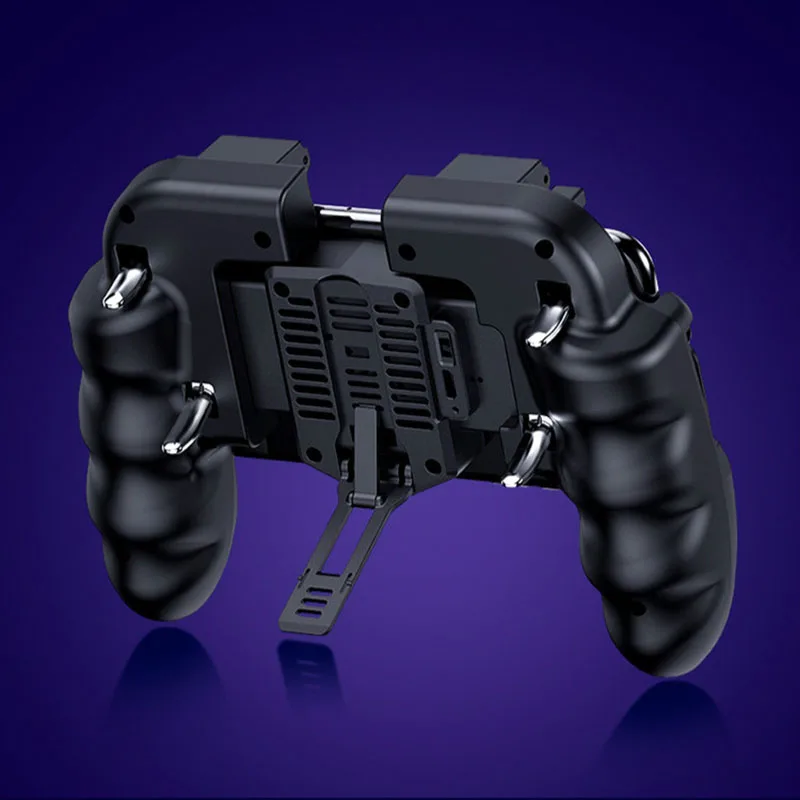  H9 Six Finger All-In-One Mobile Game Controller Fire Key Button for Pubg Mobile Game Eating Chicken