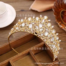 Большая Корона невесты Хрустальная Золотая Корона большая роскошная полная кристаллов Корона головной убор Корона для невесты корона