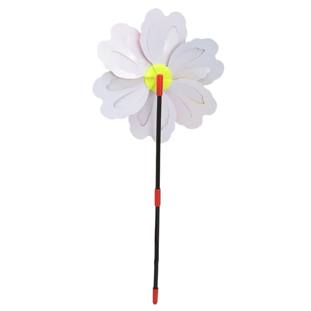 D7YD 3D Butterfly Flower Windmill Wind Spinner Home Garden Yard Decoration Kids Toy 2