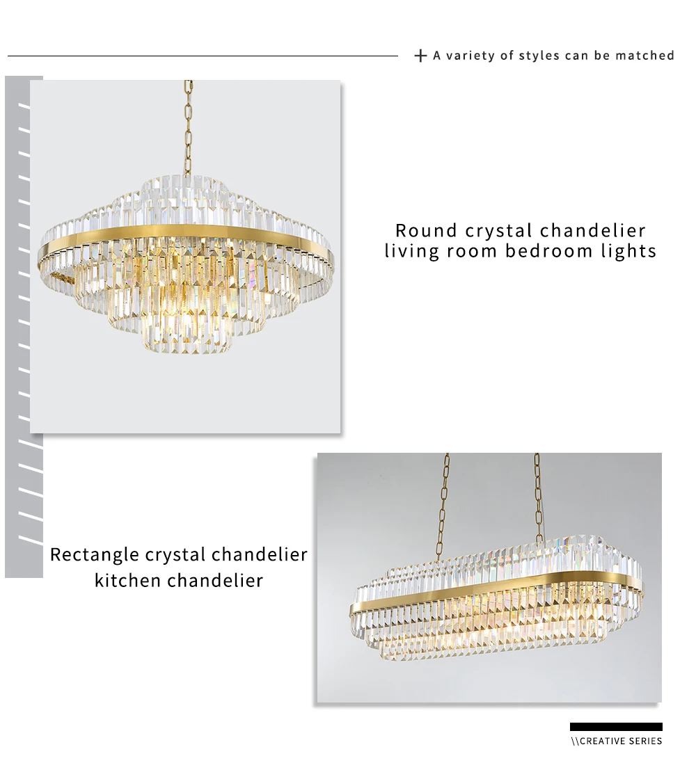 Multilayer Crytsal Chandelier lightings Luxury Round Led Ceiling Hanging Indoor Lamp for dining room living room lobby area