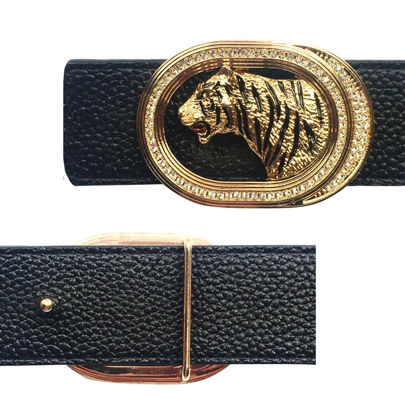 

Animal Icon Tiger Belt Buckle Metal Accessories for Men's Belts