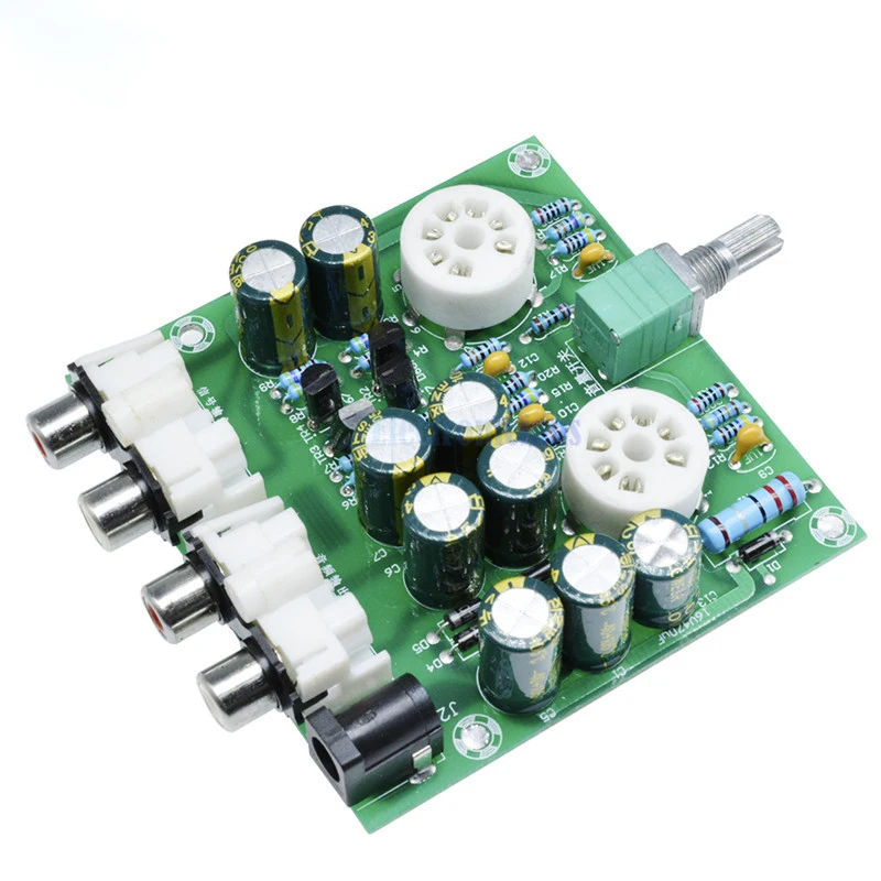 Newest 6J1 tube preamp amplifier board Pre amp Headphone amp 6J1 valve preamp bile buffer diy kits 6J1 tube preamp amplifier boa