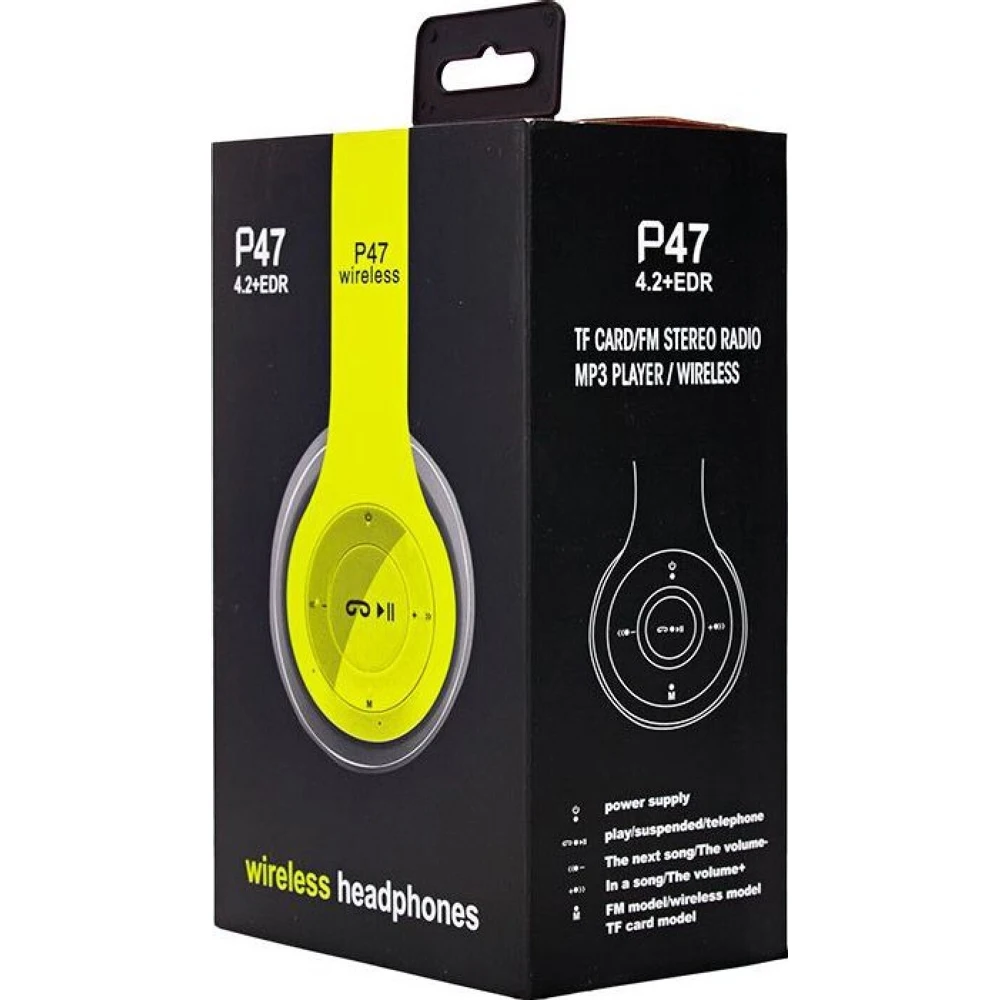 Накладные наушники P47 (желтые) | Электроника