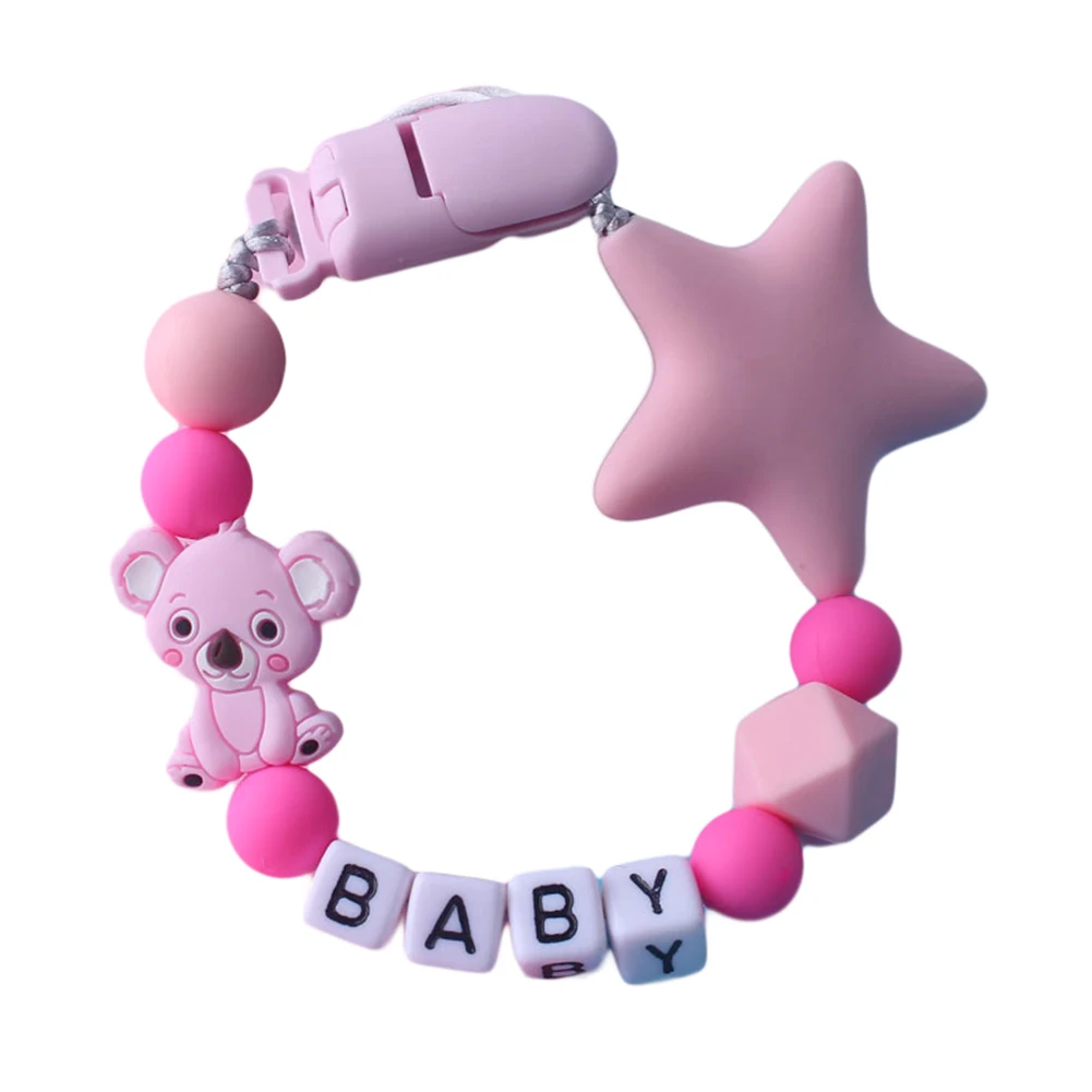 Силиконовый браслет для прорезывающихся зубов Соска-пустышка Koala Star Beads
