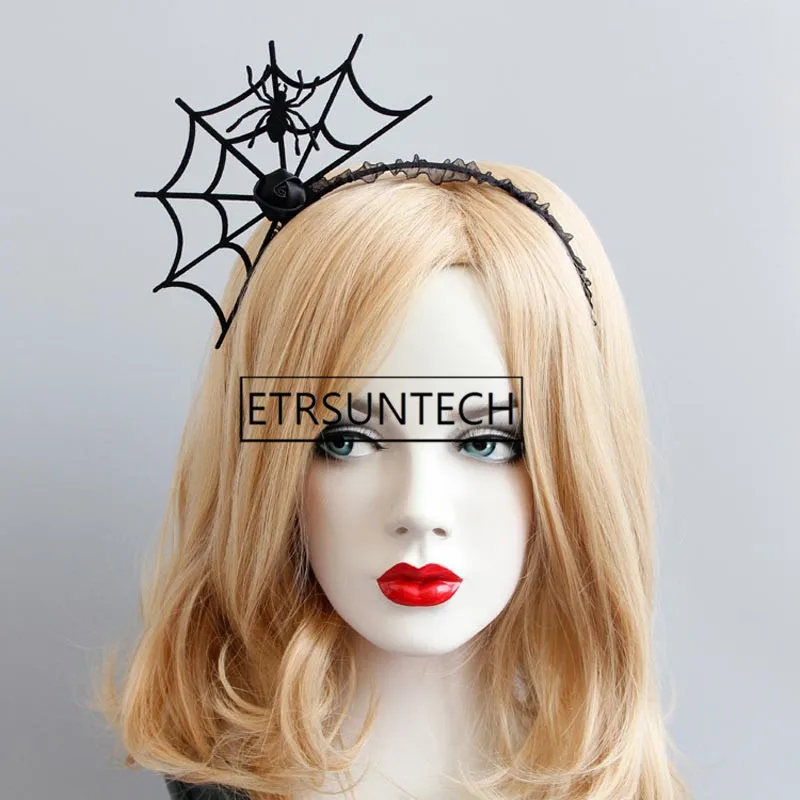 

50pcs Spider Web Halloween Headband Hair Hoop Hairband Halloween Cosplay Bar Club Party Masquerade Accessories