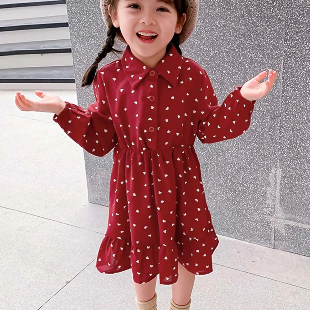 

Halilo Princess Costume Girls Party Dresses For Kids Long Sleeve Spring 2020 Children Clothes Heart Girl Valentines Day Dress