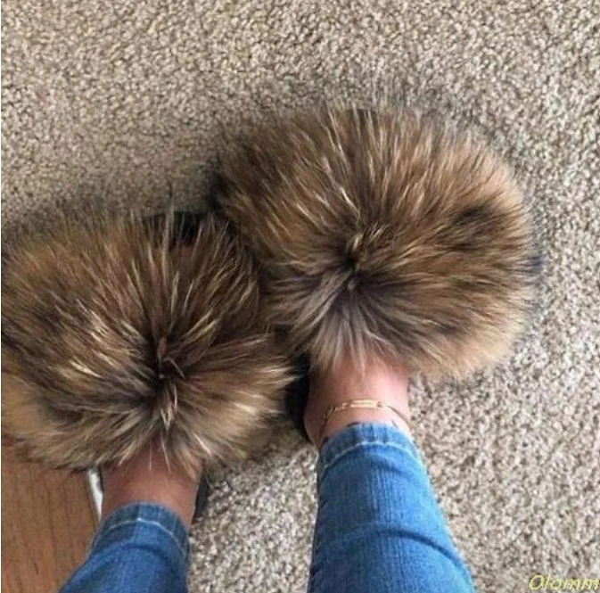 wholesale fur sandals