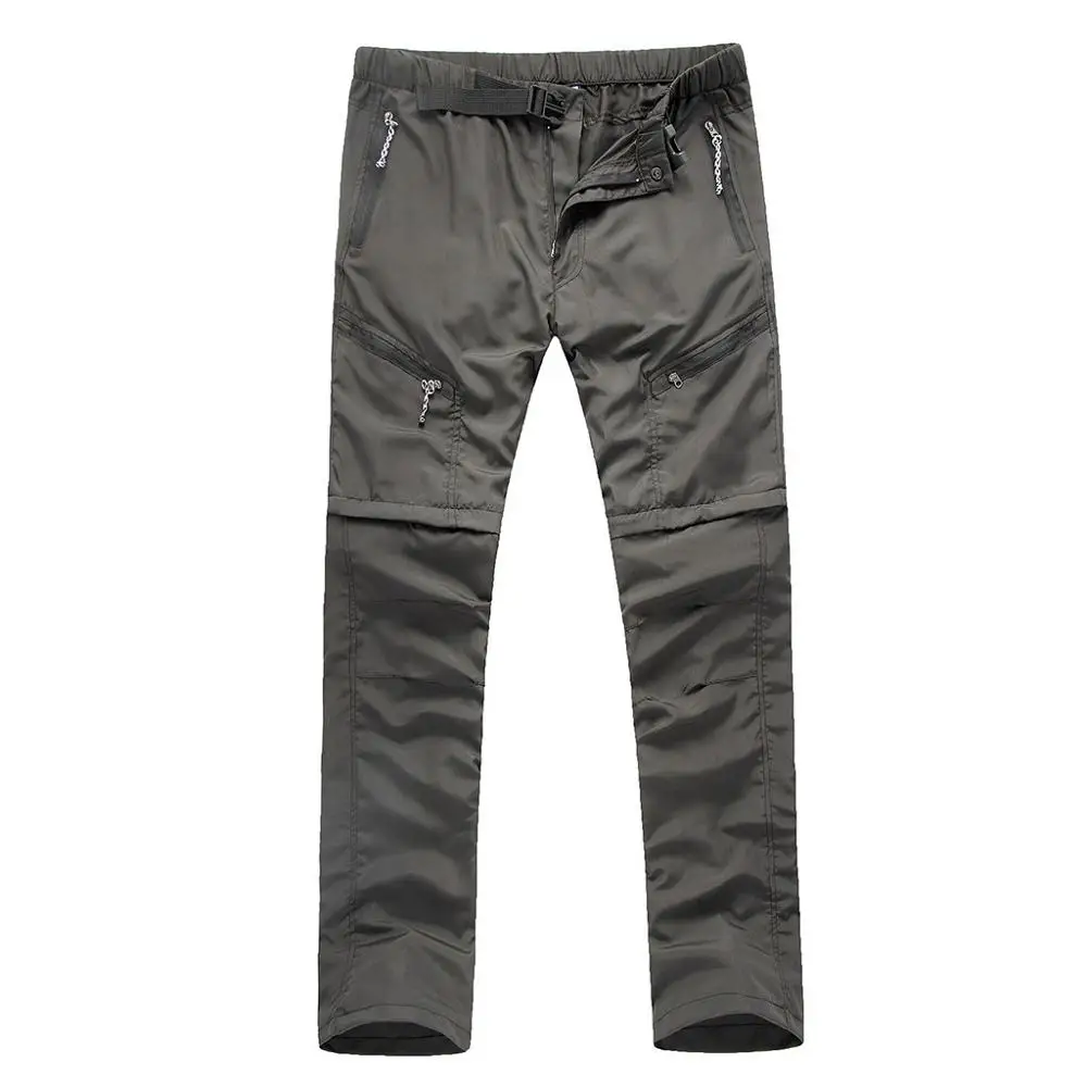 Мужские походные длинные брюки быстросохнущие тактические армейские брюки повседневные водонепроницаемые мужские прогулочные рыболовные брюки одежда - Цвет: Черный