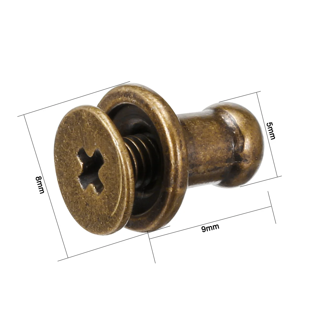 uxcell 5/10/12/20/24pcs Round Knobs Pull Handles Gift Jewelry Box Single Hole Bronze/Sliver/Gold with Screws