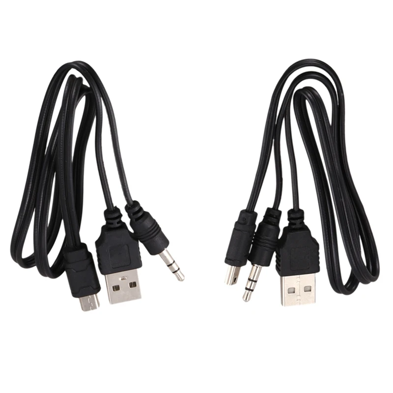 USB 2,0 для Mini A папа 3,5 мм разъем кабель для передачи данных и аудио 45 см 2 шт
