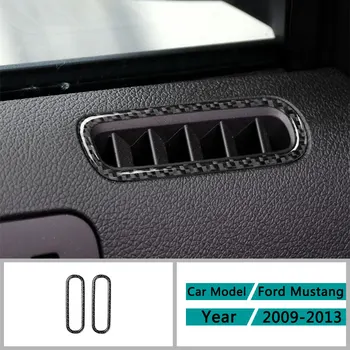 

Carbon Fiber Car Accessories Interior Side Air Vent Outlet Decals Modification Cover Trim Stickers For Ford Mustang 2009-2013